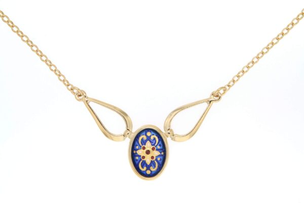 Collier ovale moyen modele bleu de bresse