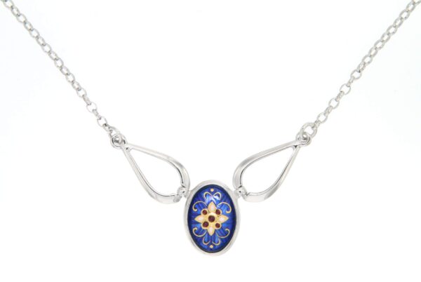 Collier ovale moyen modele bleu de bresse