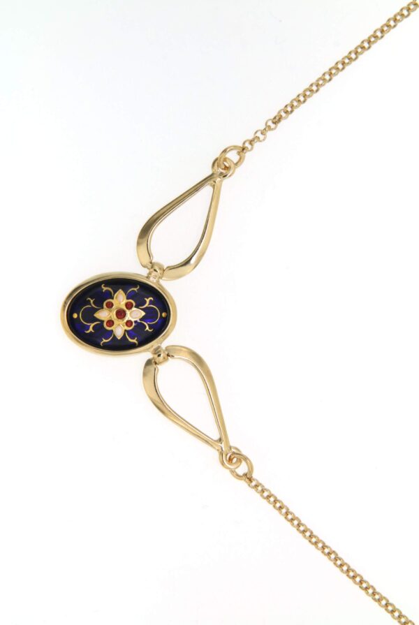 Collier ovale moyen modele bleu de sèvres