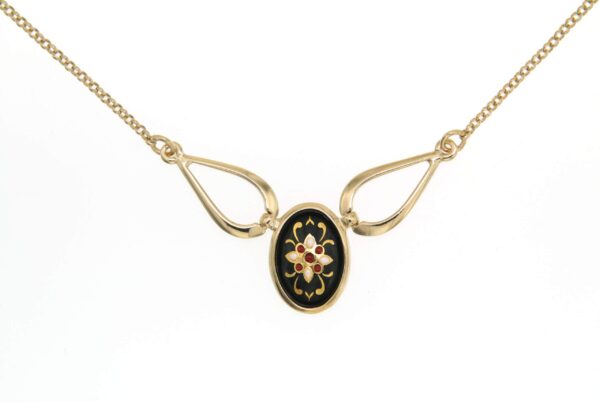 Collier ovale moyen modele noir