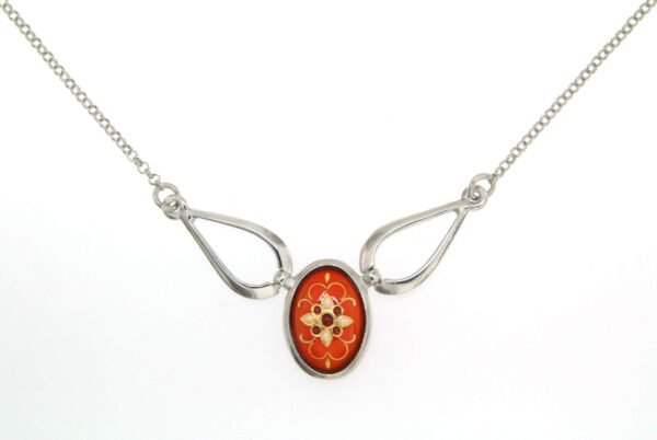 Collier ovale moyen modele orange