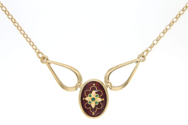 Collier ovale moyen modele rouge