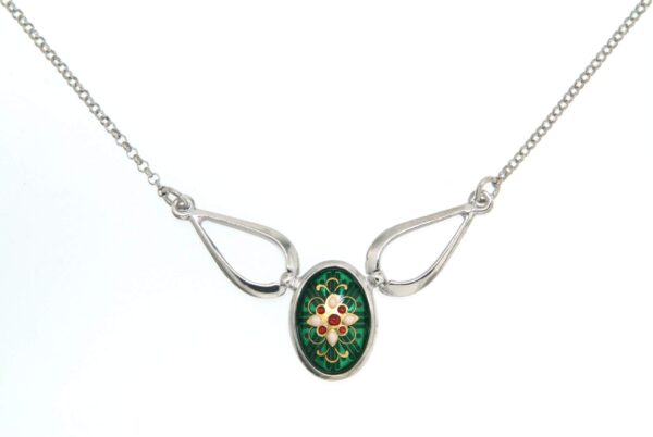Collier ovale moyen modele vert