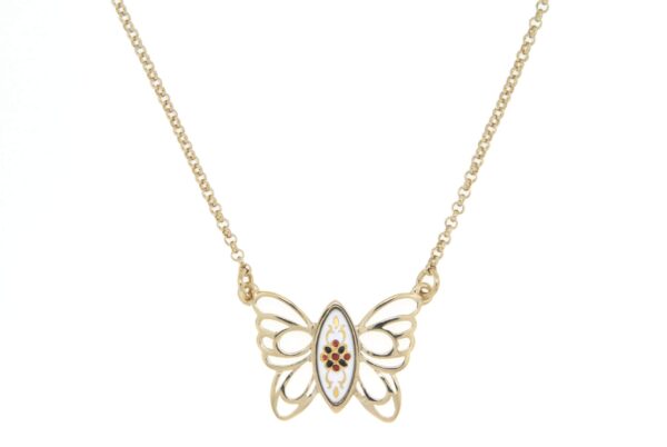 Collier papillon des planons blanc