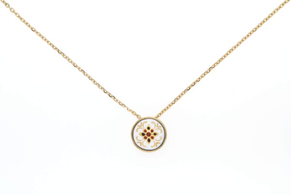 Collier petite 1/2 boule blanc