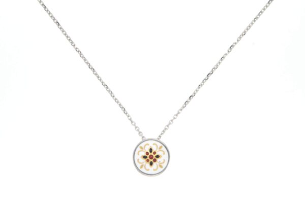Collier petite 1/2 boule  blanc