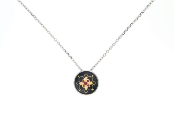 Collier petite 1/2 boule noir