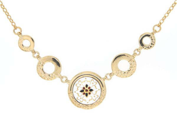 Collier rond ajoure blanc