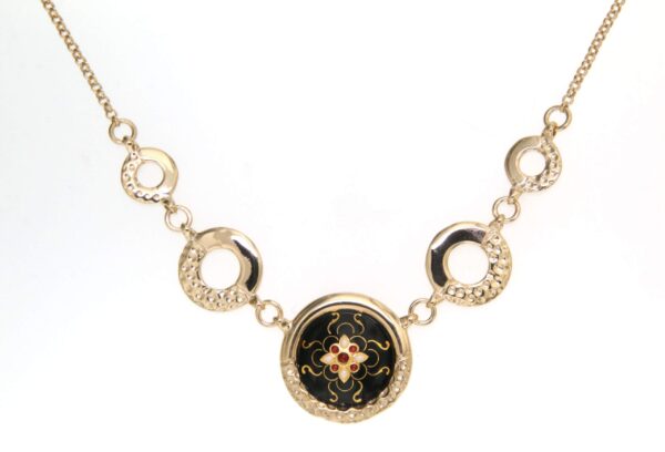 Collier rond ajoure noir