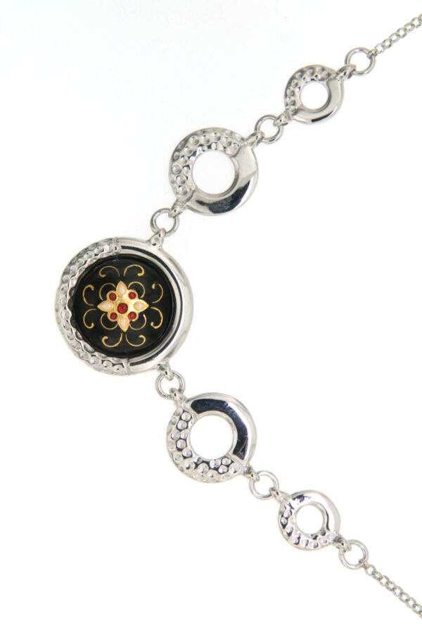Collier rond ajoure noir