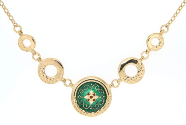 Collier rond ajoure vert