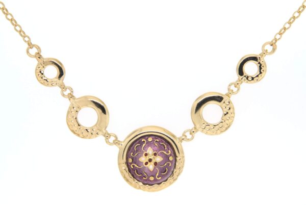 Collier rond ajoure violet lilas