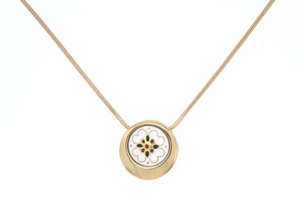 Collier rond serpentine moyen modele blanc