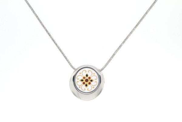 Collier rond serpentine moyen modele blanc