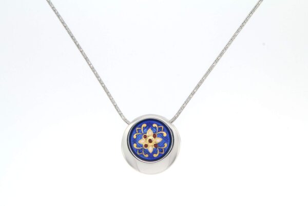 Collier rond serpentine moyen modele bleu de bresse