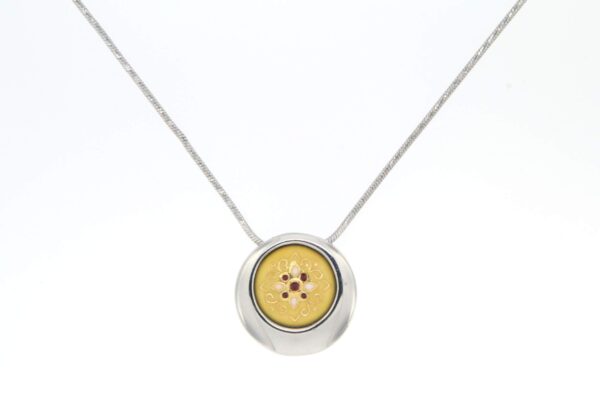 Collier rond serpentine moyen modele jaune