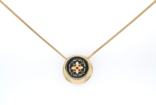 Collier rond serpentine moyen modele noir