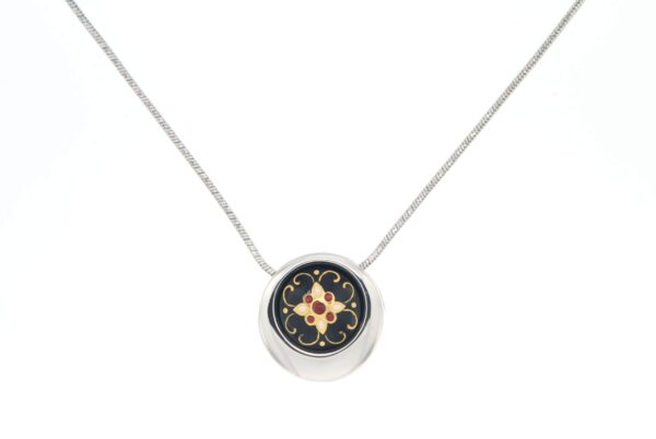 Collier rond serpentine moyen modele noir