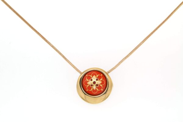 Collier rond serpentine moyen modele orange