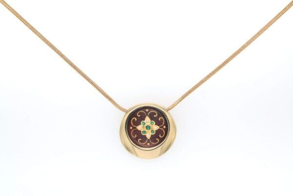 Collier rond serpentine moyen modele rouge