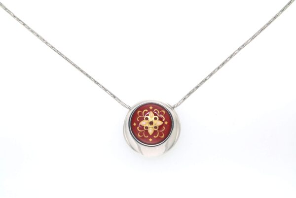 Collier rond serpentine moyen modele rouge cerise