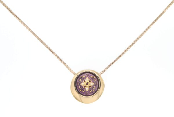 Collier rond serpentine moyen modele violet lilas