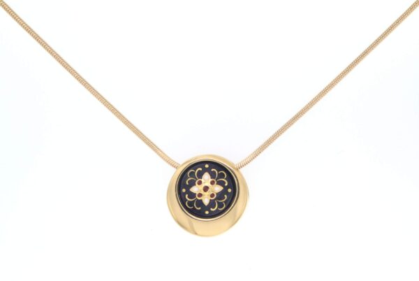 Collier rond serpentine moyen modele violet prune