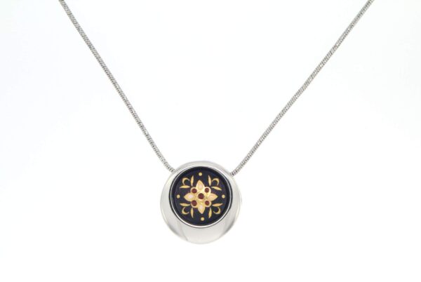 Collier rond serpentine moyen modele violet prune