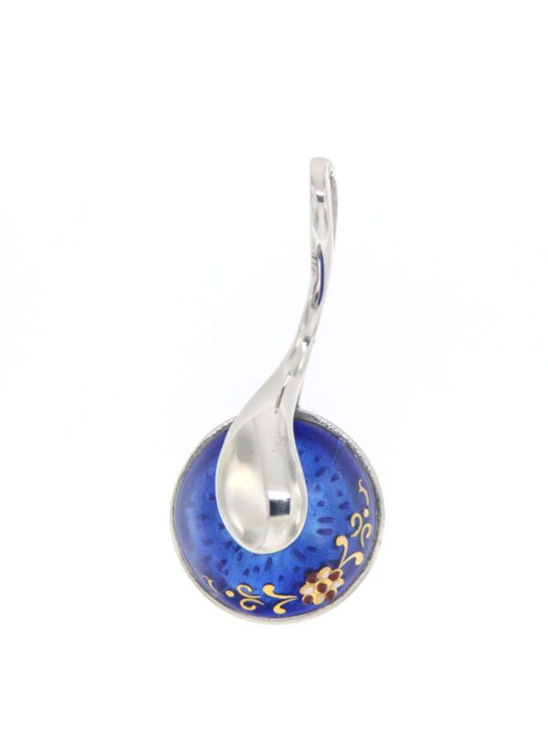 Pendentif 1/2 boule bleu de bresse