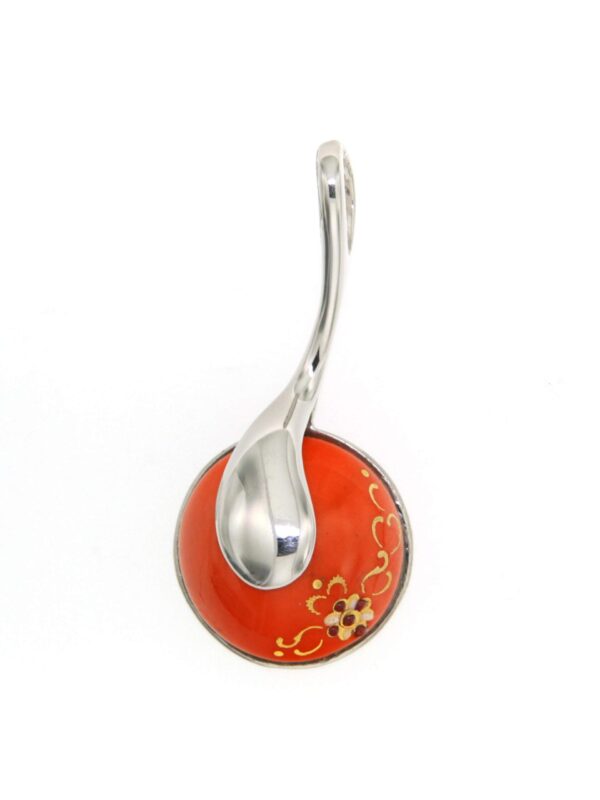 Pendentif 1/2 boule orange
