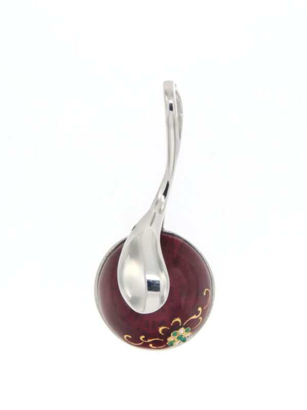 Pendentif 1/2 boule rouge