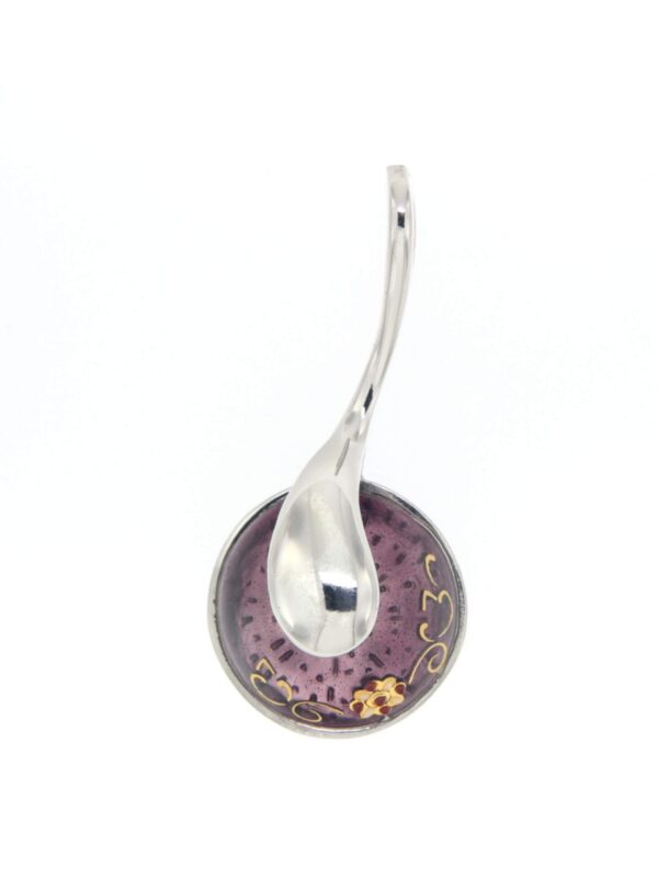 Pendentif 1/2 boule violet lilas