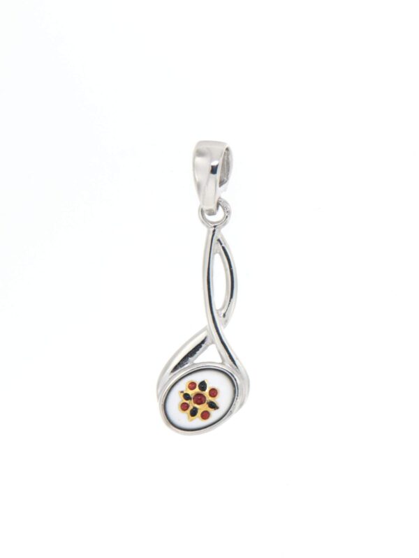 Pendentif 2 fils petit modele blanc