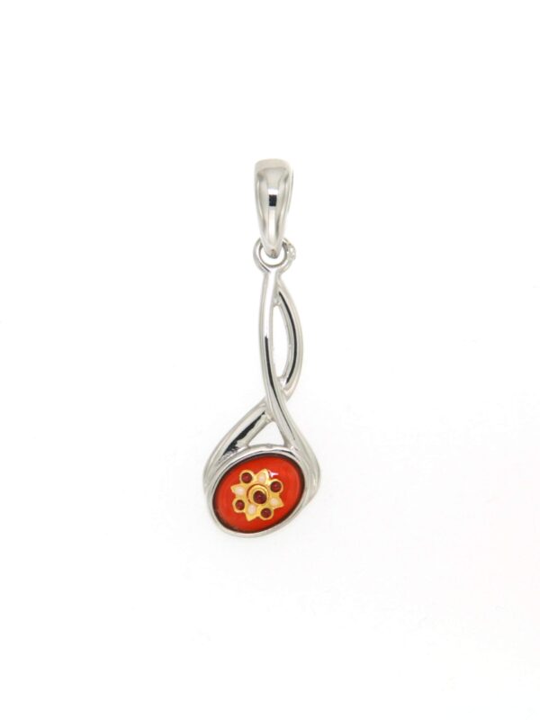 Pendentif 2 fils petit modele orange