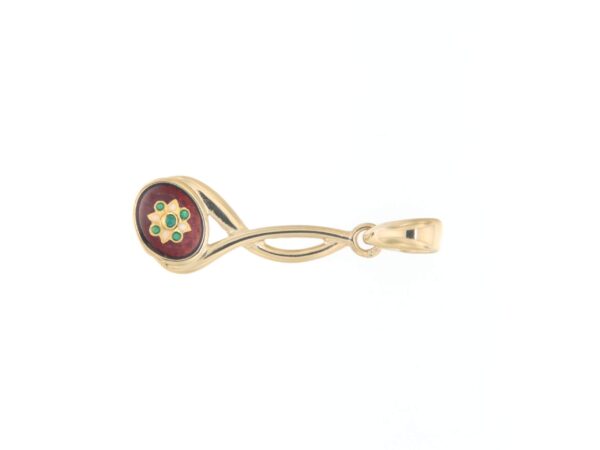 Pendentif 2 fils petit modele rouge
