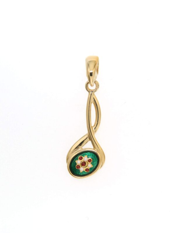 Pendentif 2 fils petit modele vert