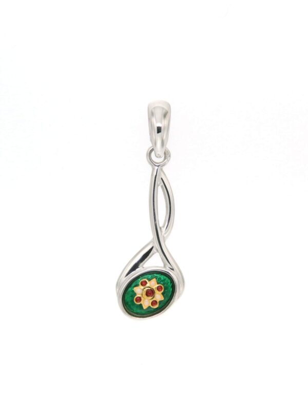 Pendentif 2 fils petit modele vert
