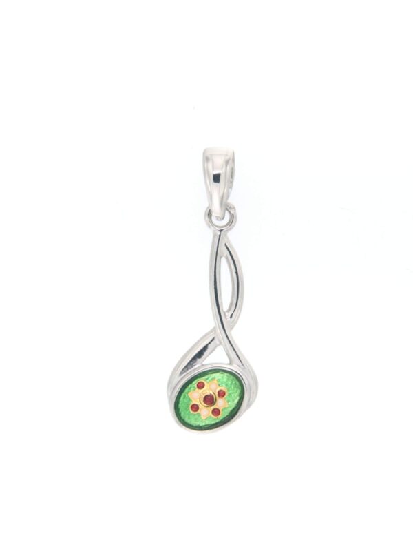 Pendentif 2 fils petit modele vert chartreuse