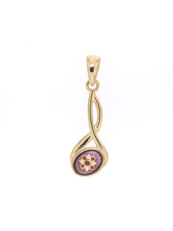 Pendentif 2 fils petit modele violet lilas