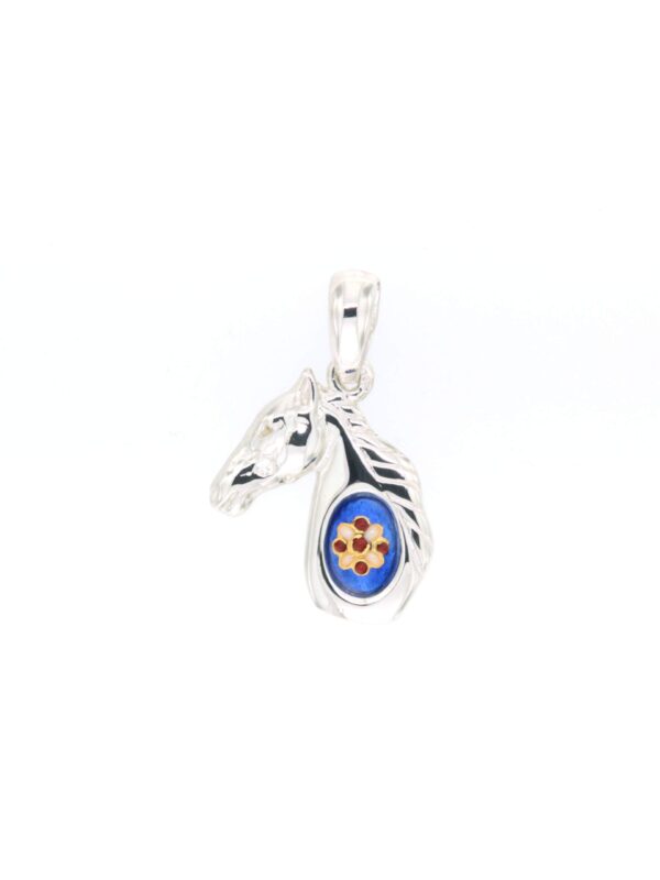 Pendentif cheval bieu de bresse