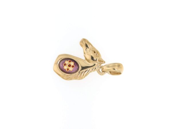 Pendentif cheval violet lilas
