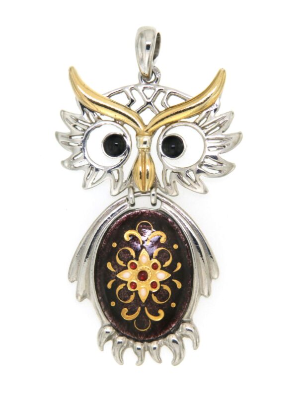 Pendentif chouette chocolat