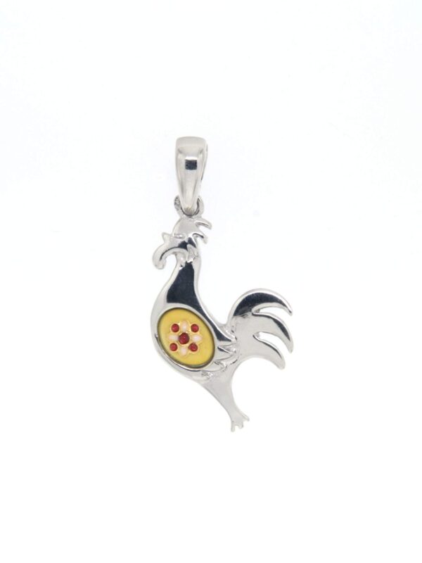 Pendentif coq petit modele jaune