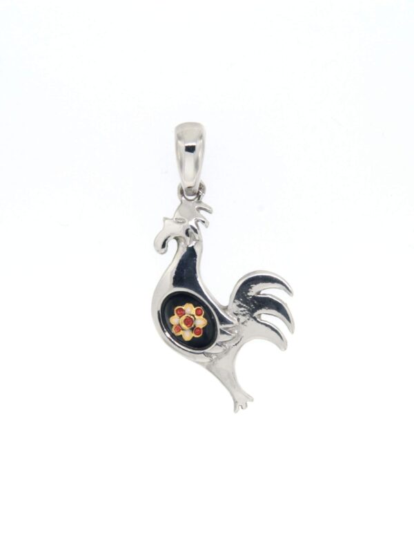 Pendentif coq petit modele noir