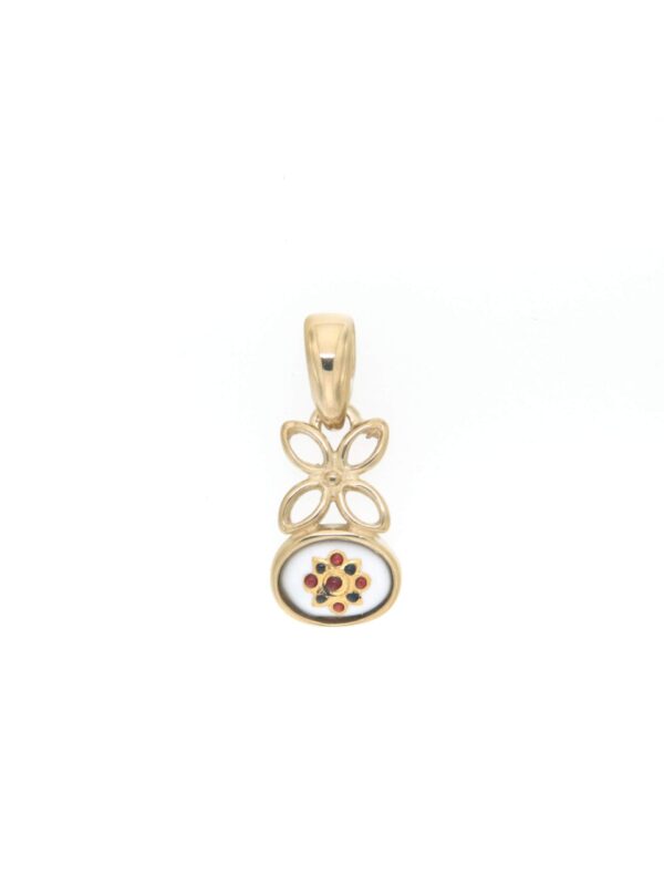 Pendentif fleur petit modele blanc