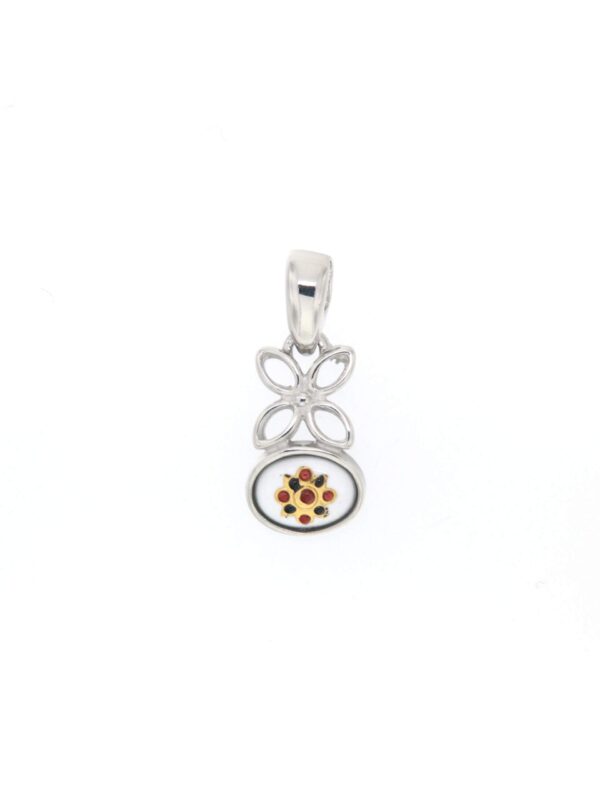 Pendentif fleur petit modele blanc