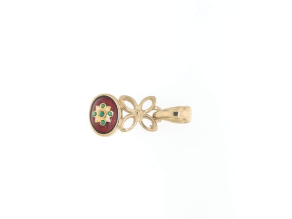Pendentif fleur petit modele rouge