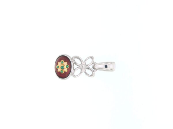 Pendentif fleur petit modele rouge