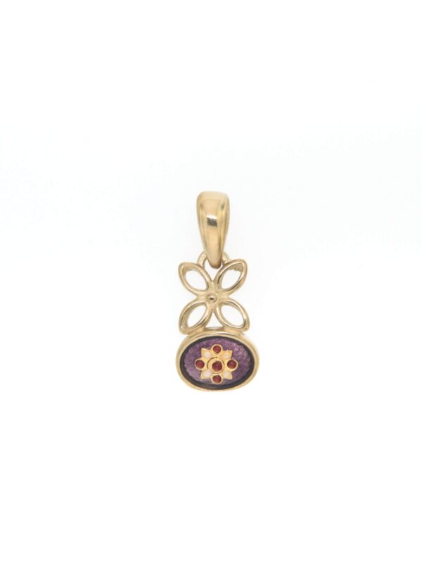 Pendentif fleur petit modele violet lilas