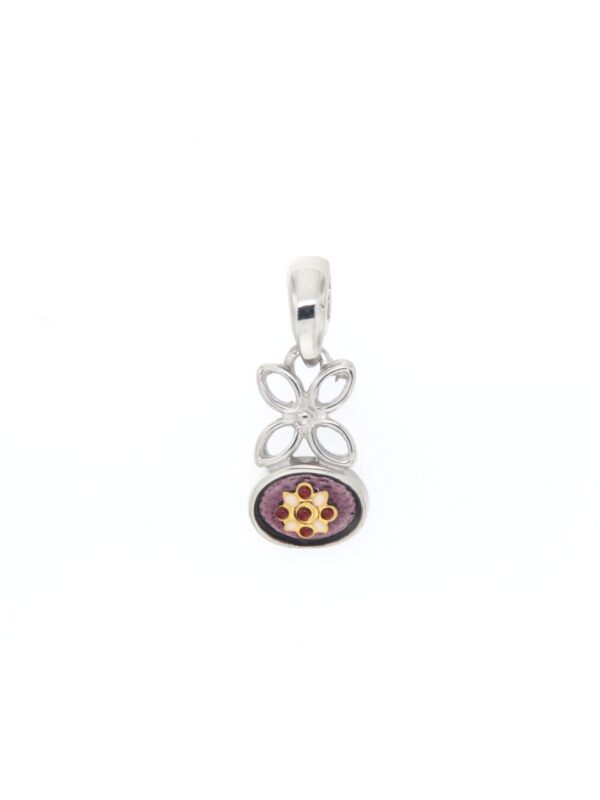 Pendentif fleur petit modele violet lilas